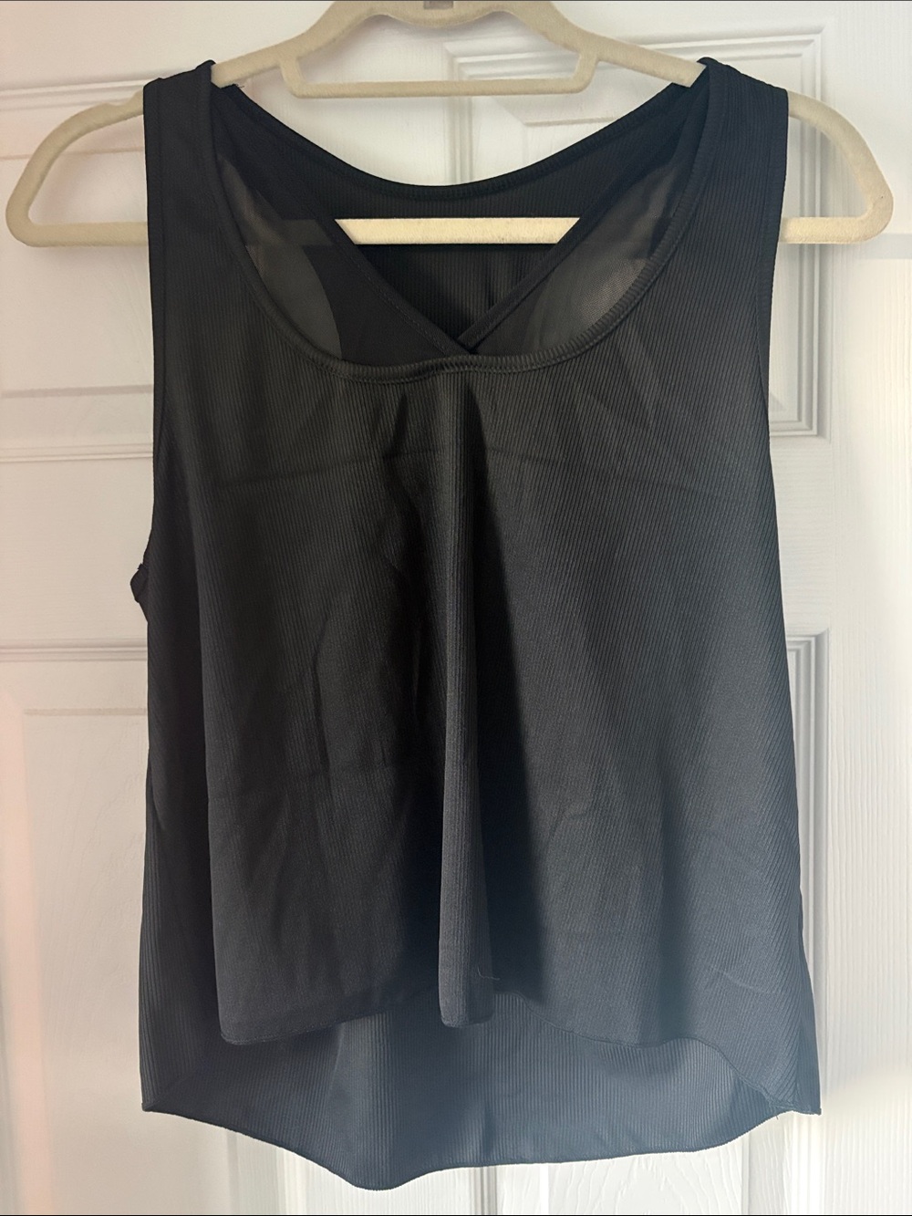 Black Sleeveless Scoop Neck Women's Top